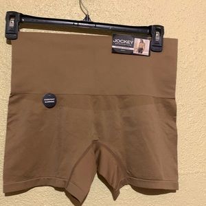 Jockey Slimming Short Dark Tan/Brown Microfiber Stretch Shapewear XXL